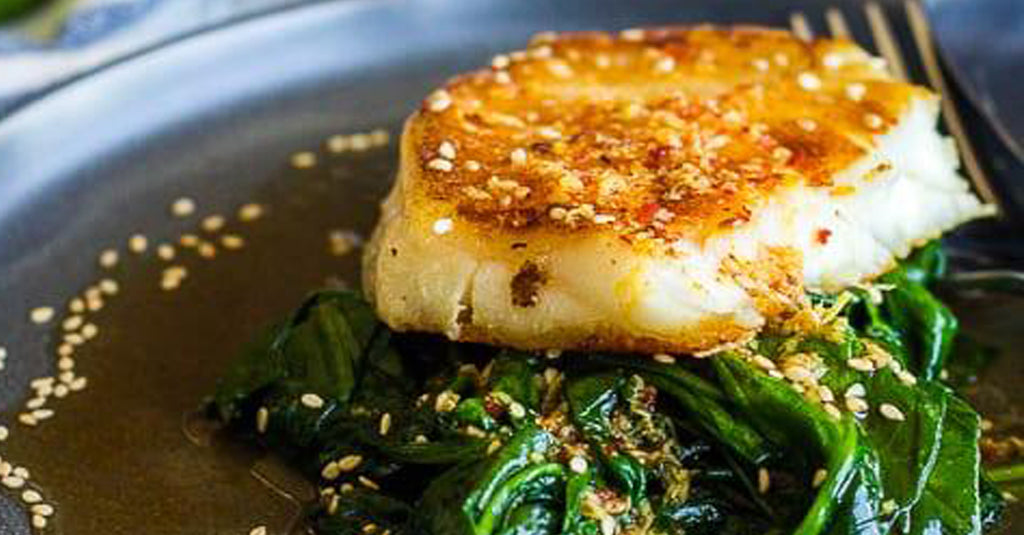 Chilean Sea Bass Recipe with Asian Glaze and Sesame Garlic Green Beens